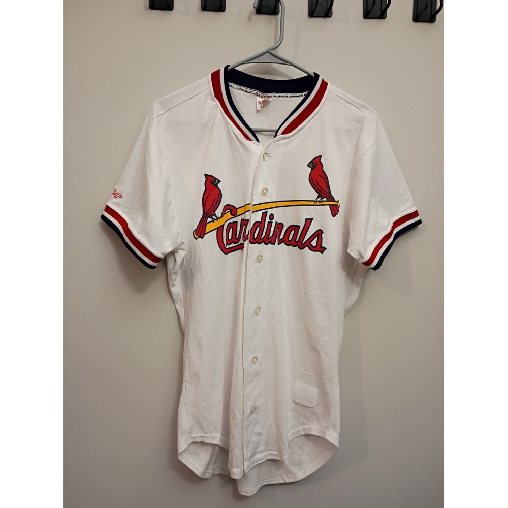 1980s St Louis Cardinals Rawlings Baseball Jersey Size Med- Vintage Made in USA
